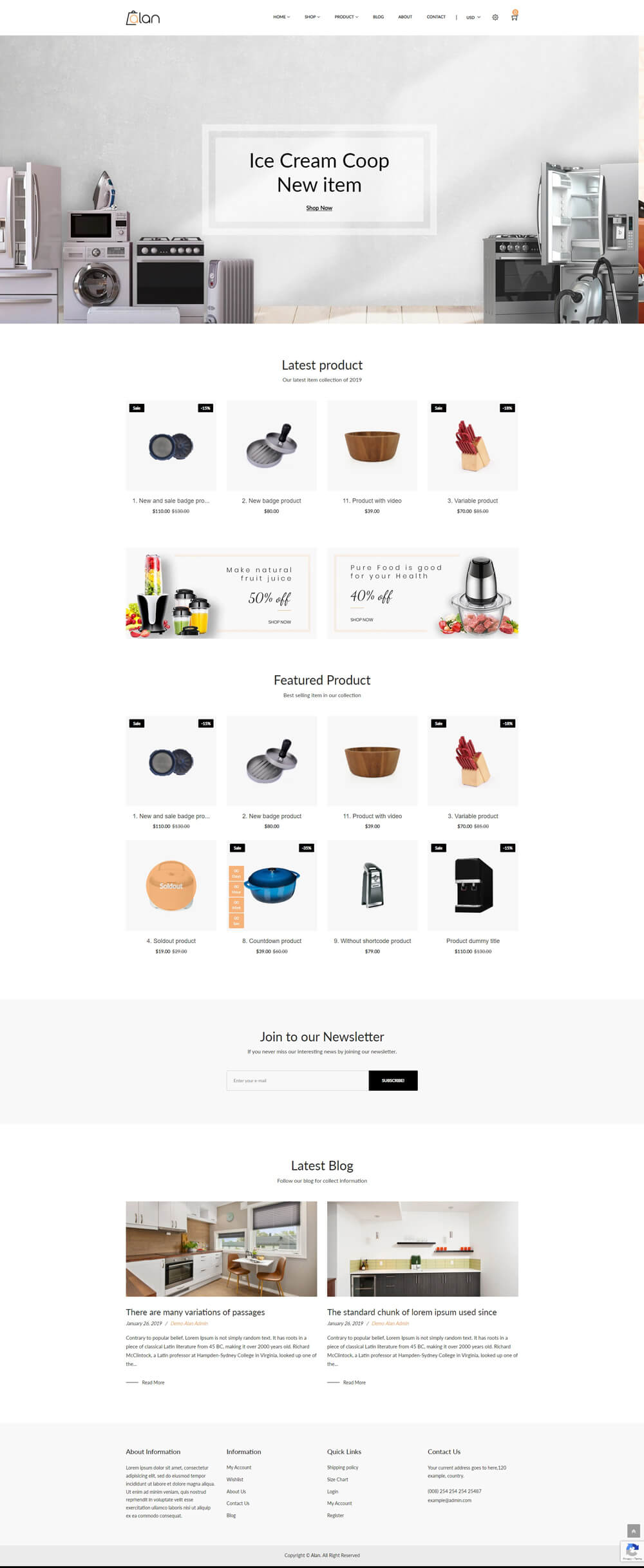 Alan – Kitchen Accessories Shopify Theme