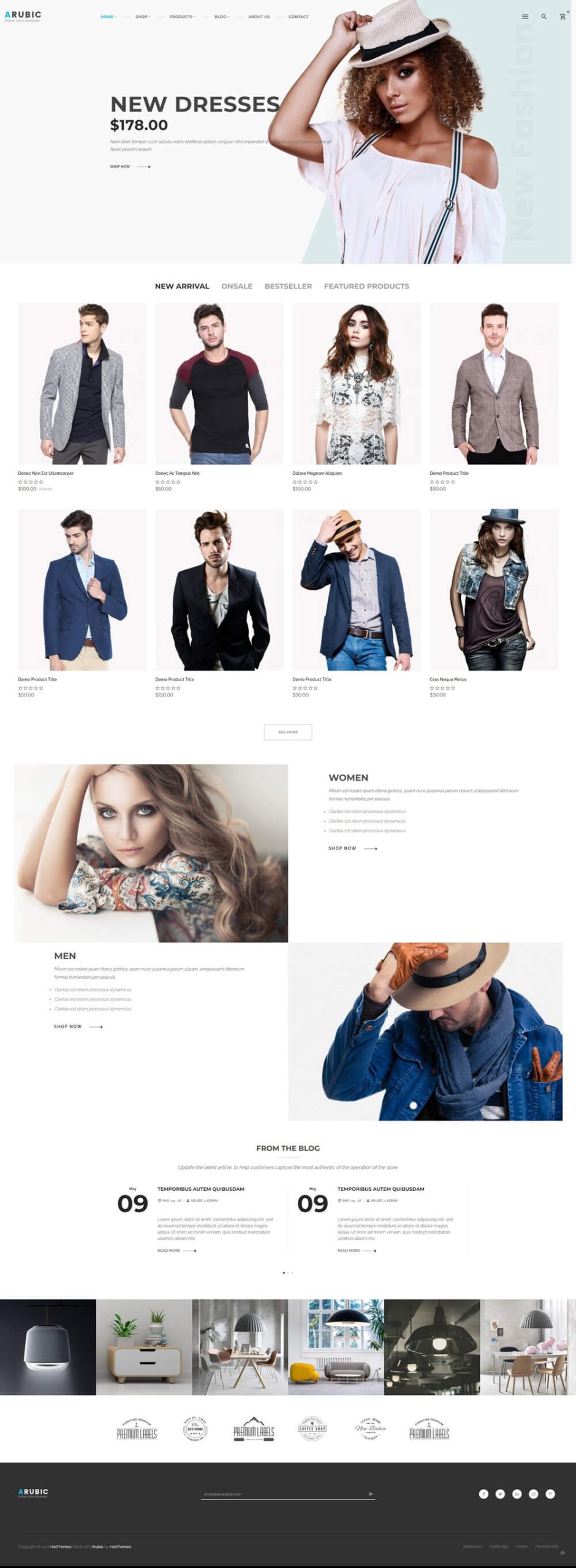 Arubic-Fashion Shopify theme