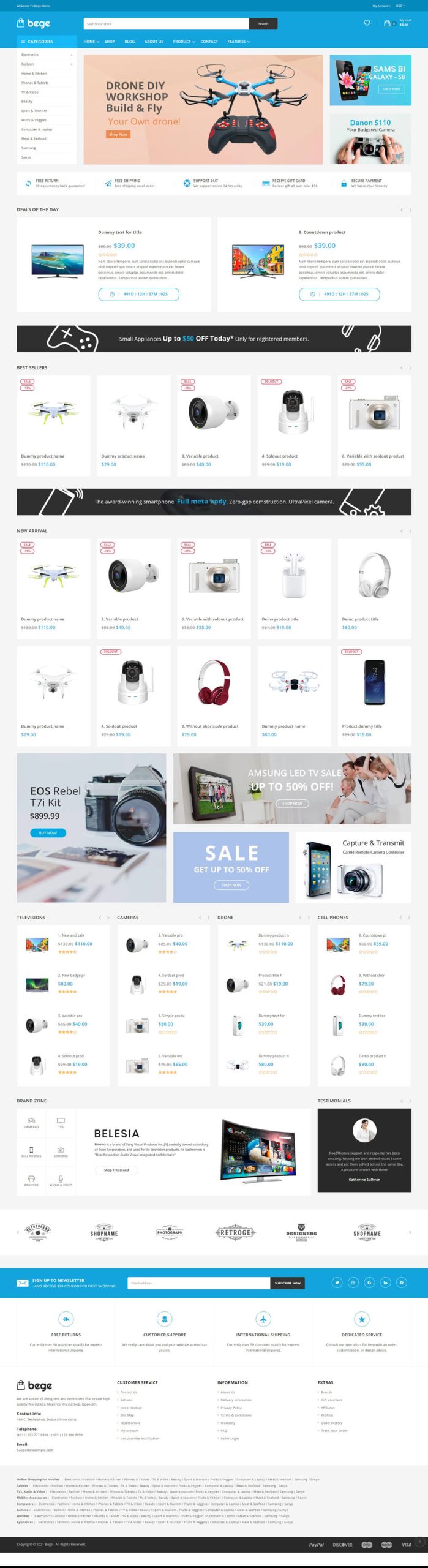 Bege - Electronic Stores Shopify Theme
