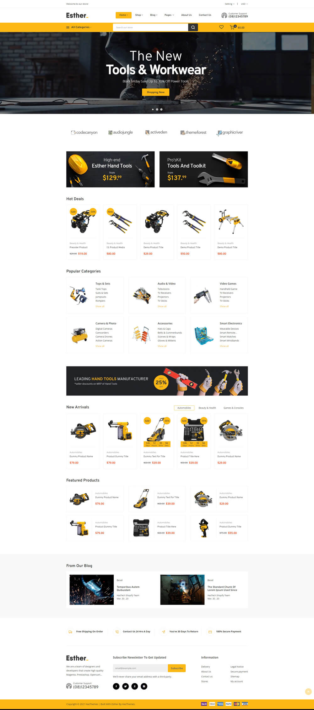 The Esther – Tools Store & Garage Shopify Theme