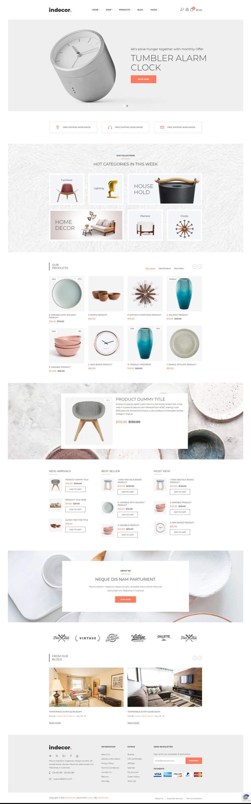 Indecor Furniture eCommerce Shopify Theme