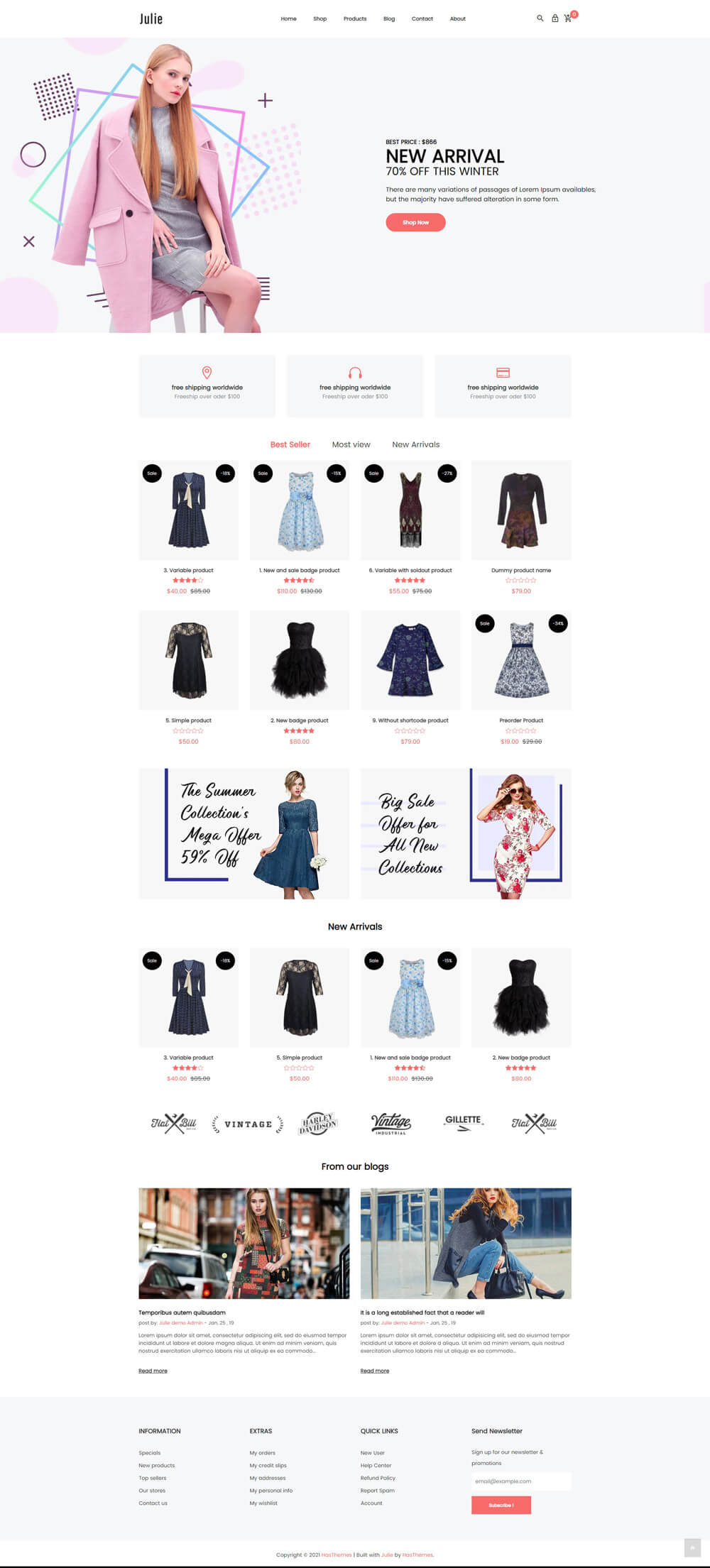 Julie – Minimal Fashion Shopify Theme