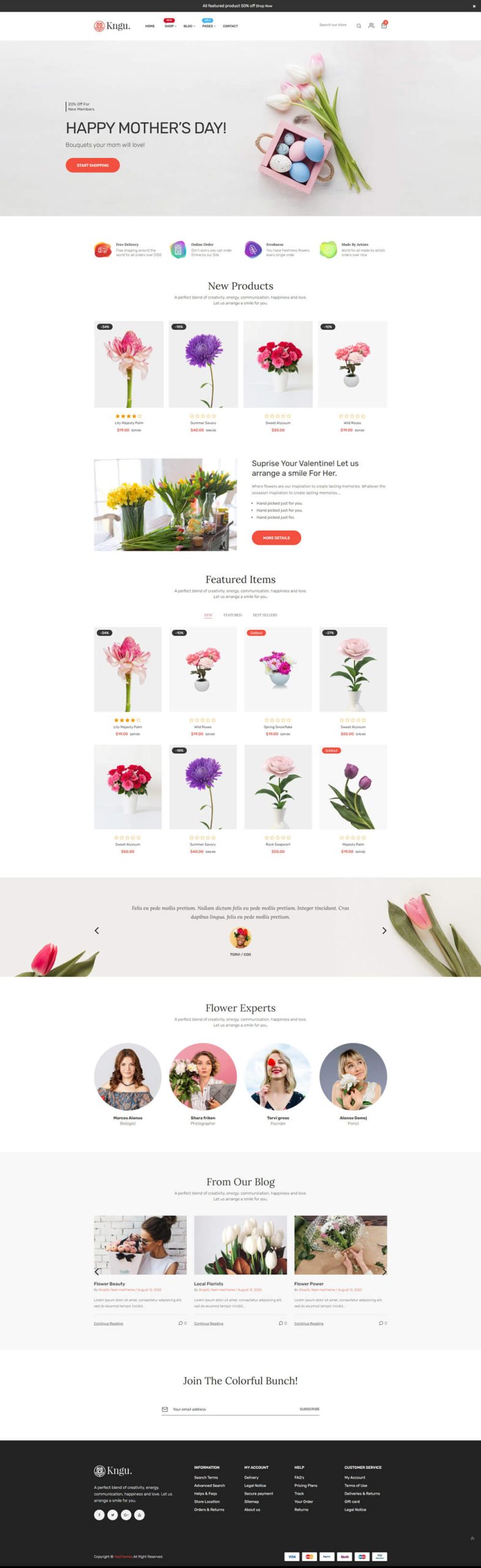 Kngu-Simple and Clean Flower Shop Shopify Theme