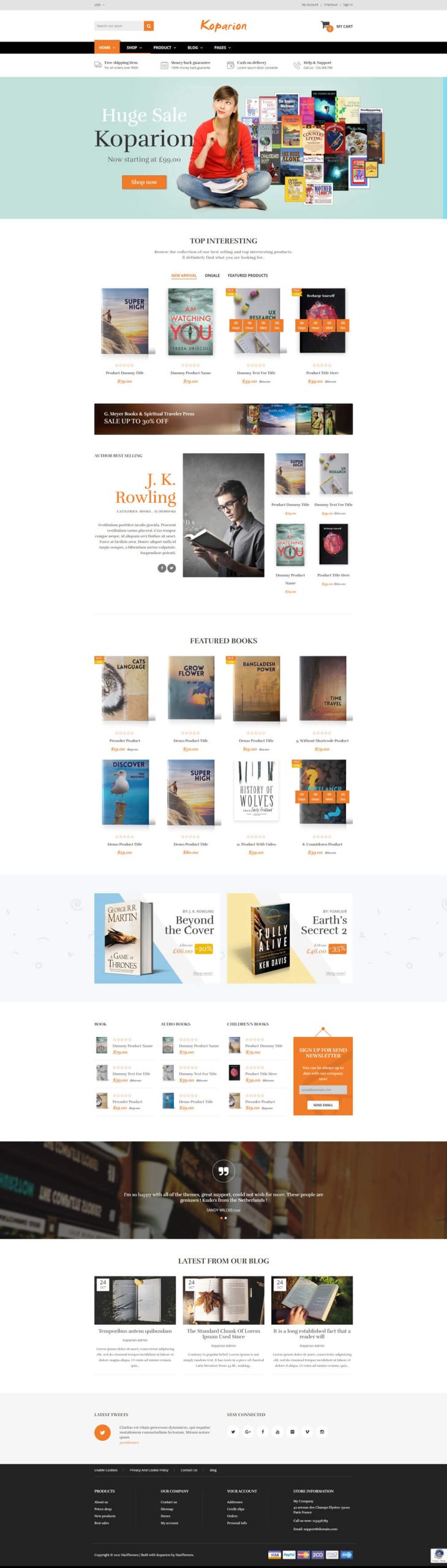 Koparion - Book Store Shopify Theme