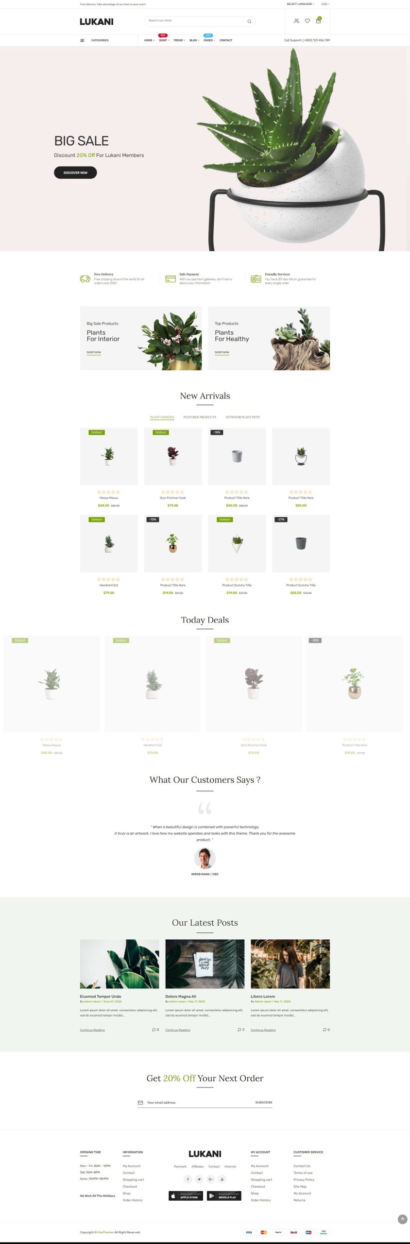 Lukani - Plant And Flower Shop Shopify Theme
