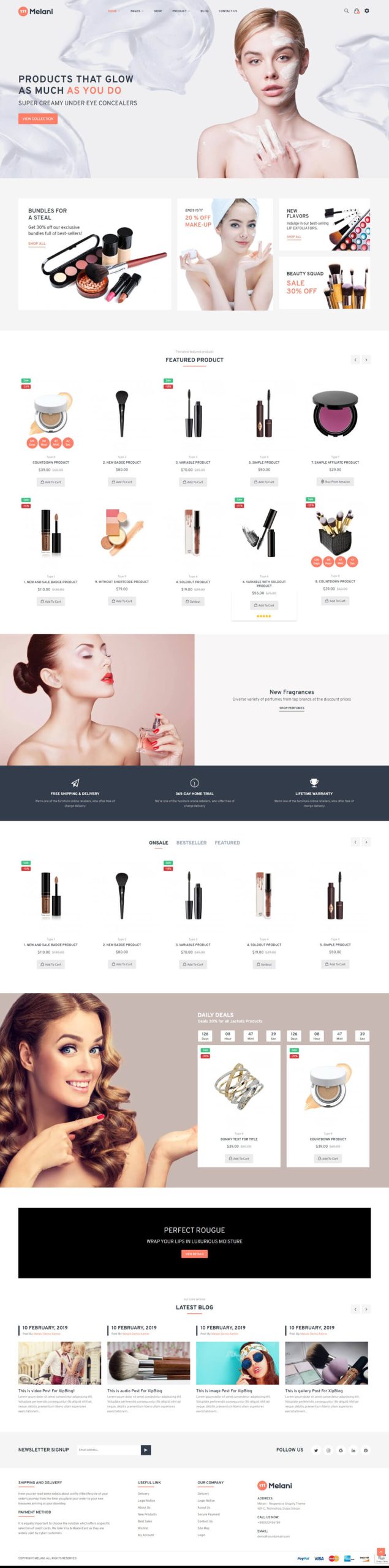 Melani-Cosmetic and jewelry Shopify theme