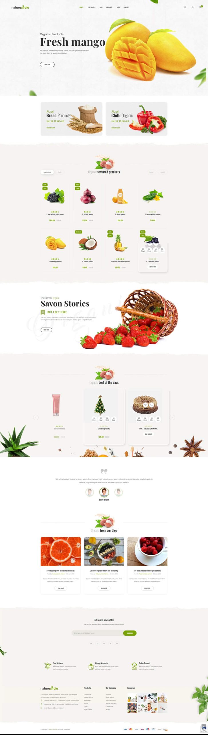 Naturecircle -Organic Food Store Shopify Theme