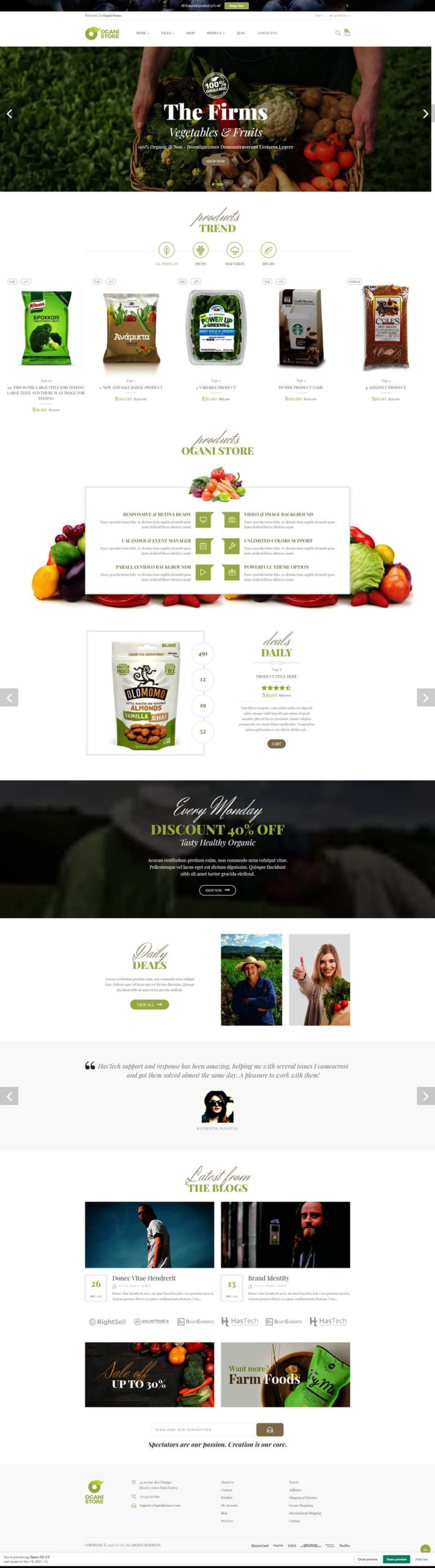 Ogani - Organic Food Store Shopify Theme