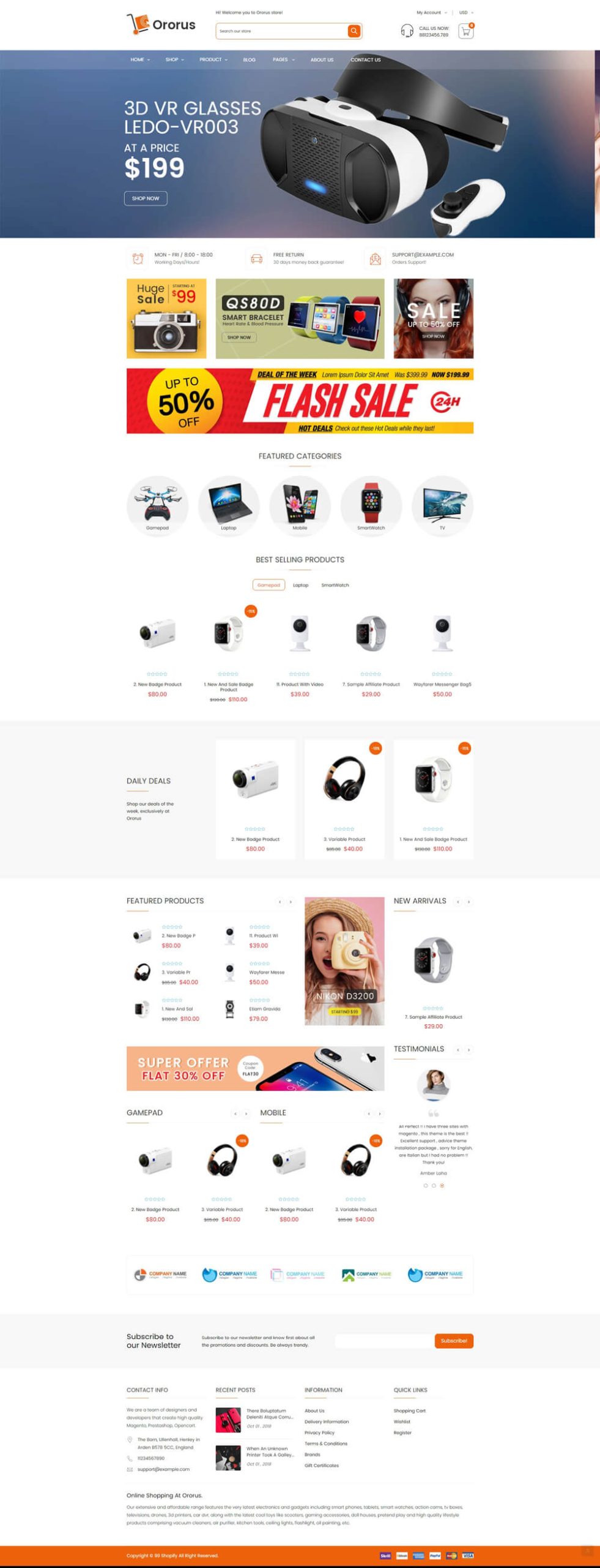 Ororus-Electronic Stores Shopify Theme